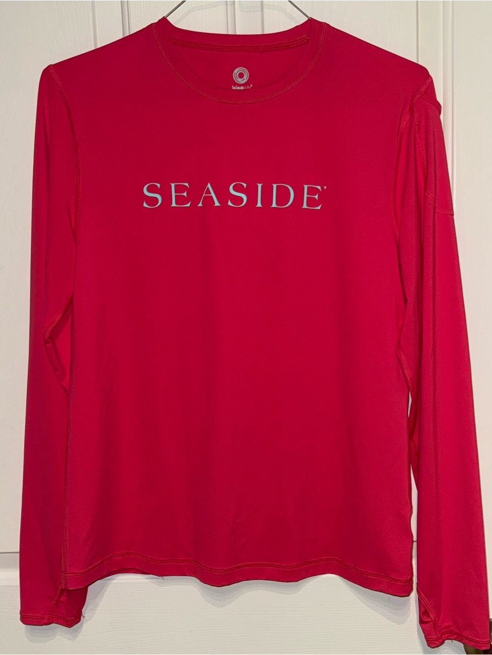 Seaside Hot Pink Rash Guard Swim Shirt UPF 50 Long Sleeve - Size XL